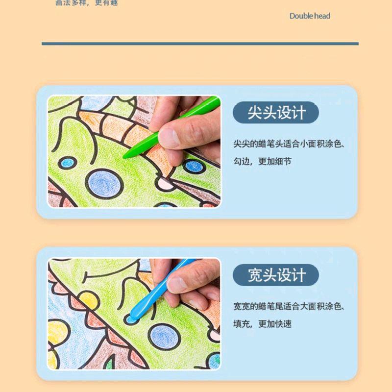 12/24/36 pcs Plastic Crayons for Kids - Washable, Non-Toxic, Safe Coloring - Di Nagdudumi sa Kamay (Not Dirty Hands) | Art Supplies