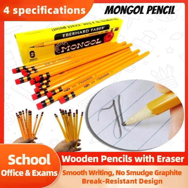 【COD Available】Mongol #1-3/XL Wooden Pencils 12-Pack | Pre-Sharpened, Break-Resistant | School/Office/Exams