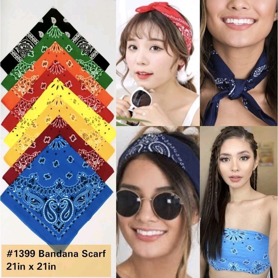 New multi-functional silk scarf, can be used as a scarf bandana, blind box 12 colors, not repeated every day