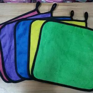 Microfiber Square Towel Soft Absorbent Quick Dry Cleaning Towel Multicolor Assorted