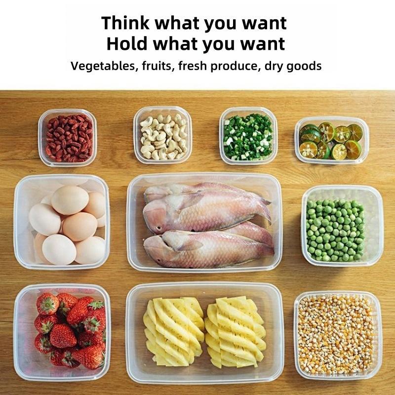 17pcs set refrigerator tupperware kitchen plastic container food storage box