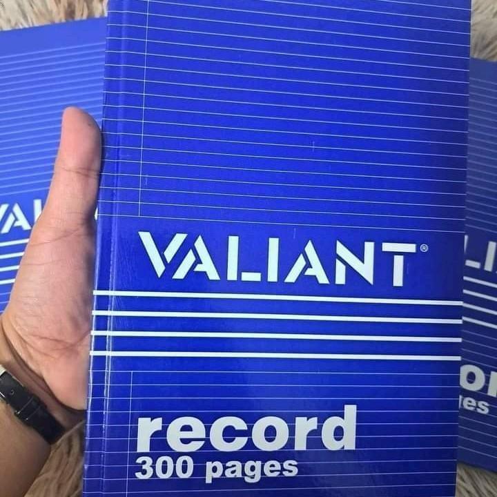 VALIANT RECORD BOOK STANDARD SIZE AVAILABLE 150PAGES, 200PAGES, 300PAGES, 500PAGET