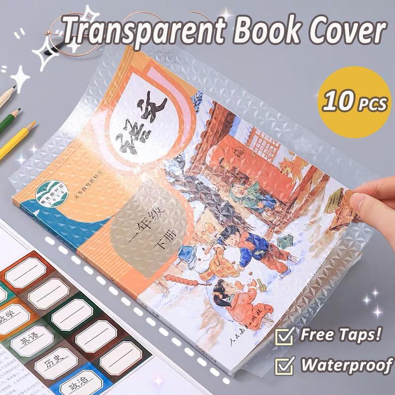 10/20/50/100Pcs Self-Stick Book Wrapper - Waterproof Diamond Cover Film  (For Notebooks, Journals, Libro)