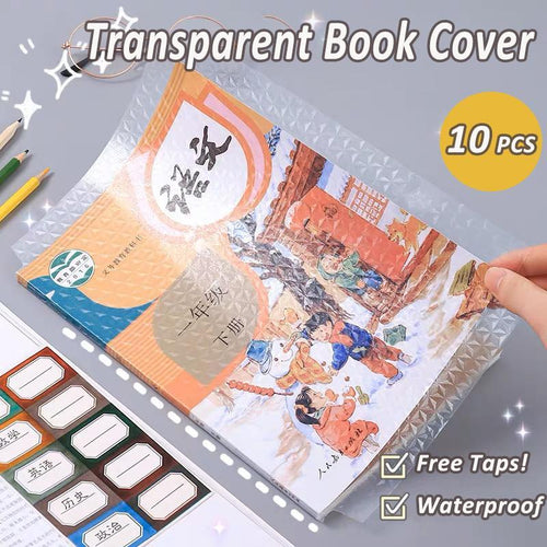 10/20/50/100Pcs Self-Stick Book Wrapper - Waterproof Diamond Cover Film  (For Notebooks, Journals, Libro)