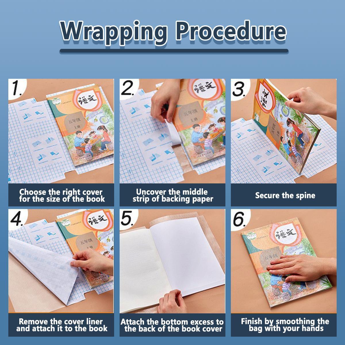 10/20/50/100片装自粘书皮保护膜 - 防水钻石纹封面膜（适用于笔记本、日记本、书籍）