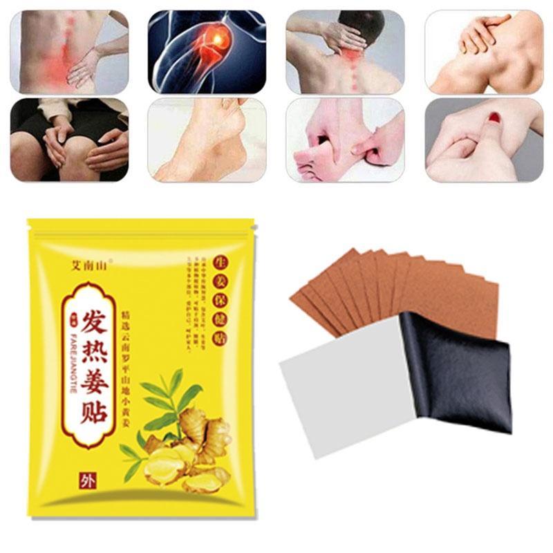 【COD】80 Piraso/Paket na Herbal Ginger Patch | Heat Therapy para sa Pananakit ng Tuhod, Leeg, Likod