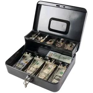 Metal Money Box 30cm Black Large Capacity Coin Bank Money Saving Box for Kids & Adults (1PC)