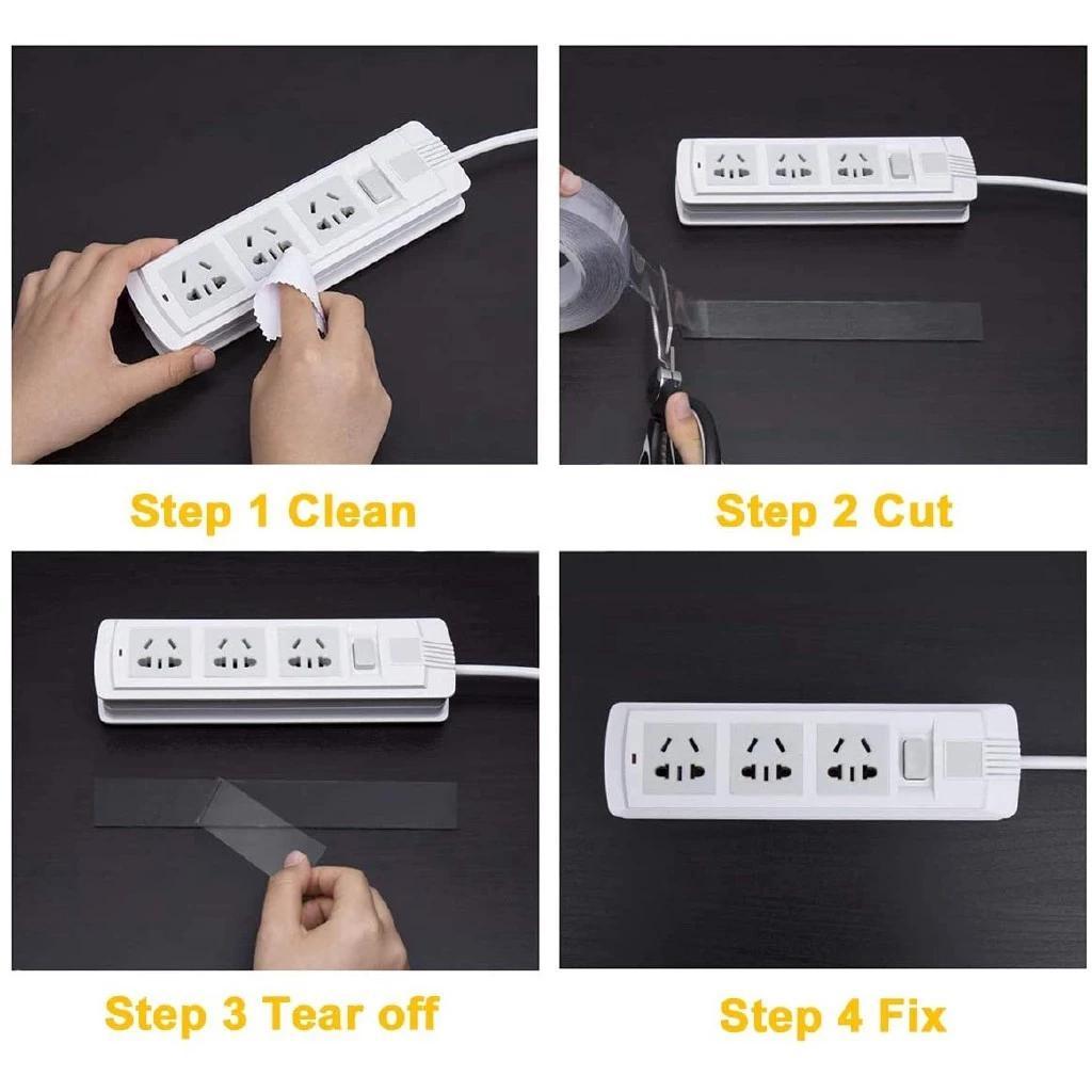 Nano Double-Sided Tape - 3M/5M Transparent, Reusable, Waterproof Adhesive for Home Use