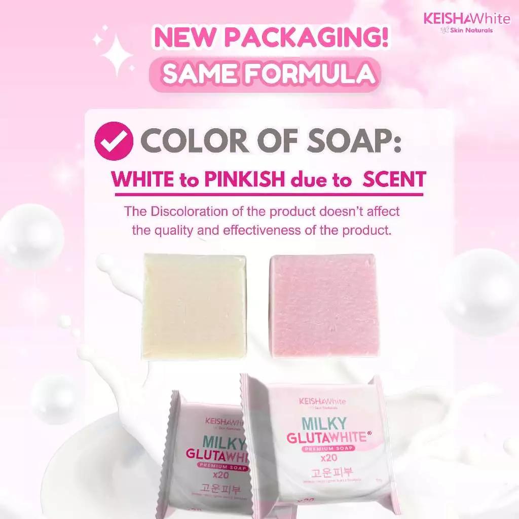 MILKY GLUTA WHITE X 20 EXTREME WHITENING SOAP Para sa Babae, sa Dark Spot, Scars, Pimple NG KEISHA