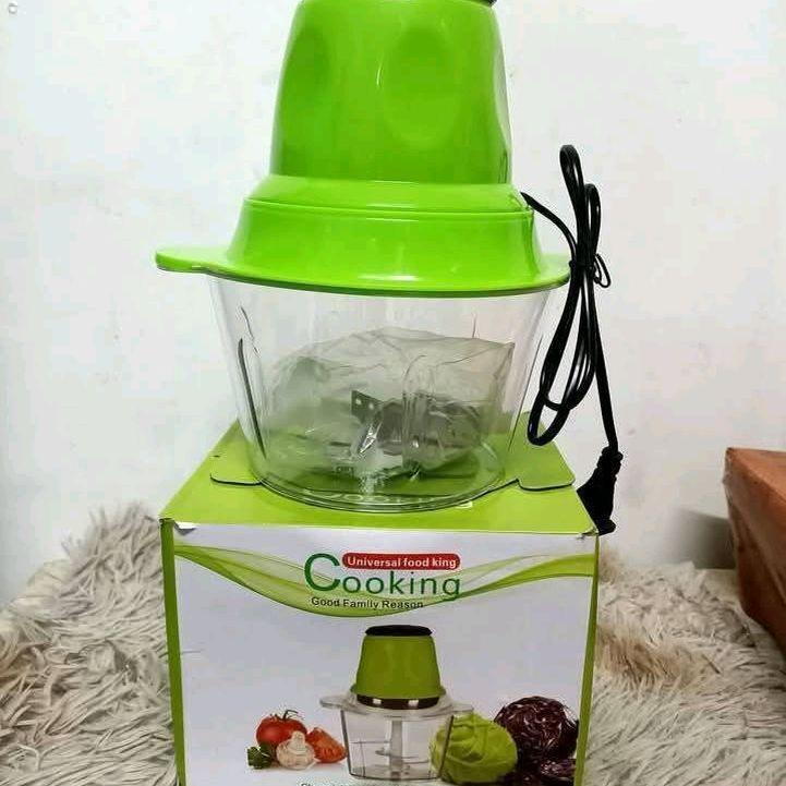 2L Plastic Multifunction Electric Kitchen Chopper Food Meat Grinder Kulay Berde