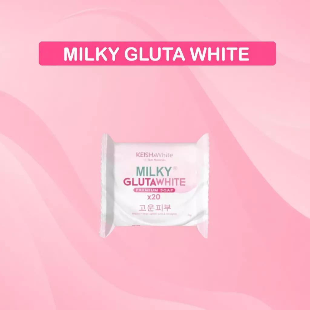 MILKY GLUTA WHITE X 20 EXTREME WHITENING SOAP For Woman Dark Spot, Scars, Pimple BY KEISHA