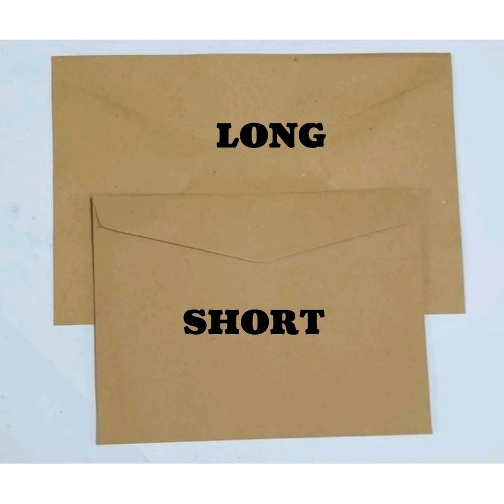 Brown Envelopes 50's Long & Short for Office & School Supplies - Versatile 50PCS/Pack Stationery