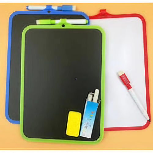 2-in-1 Black & White Board 26x19cm - School & Office Whiteboard | Durable & Easy to Clean! ✏️🏫