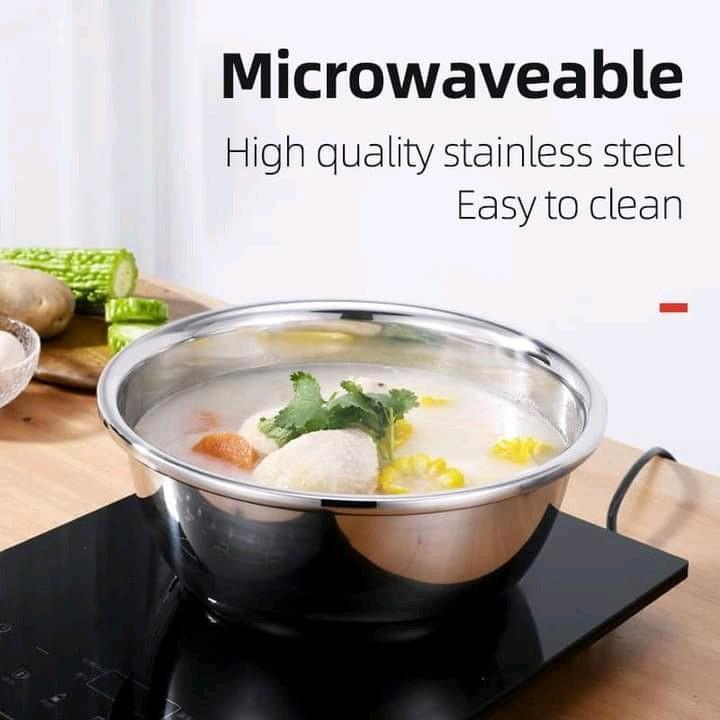 3in1 Stainless Steel Basin with Grater, Salad Cooker, Vegetable Slicer, and Chopper - Multi-functional Kitchen Tool - Utensils