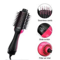 ONE STEP Multifunction Hair Dryer Brush | 3 In 1 Negative Ion Hair Styler, Fast Drying & Anti-Frizz, Hot Air Brush for Straightening Curling Volumizing (1PC)