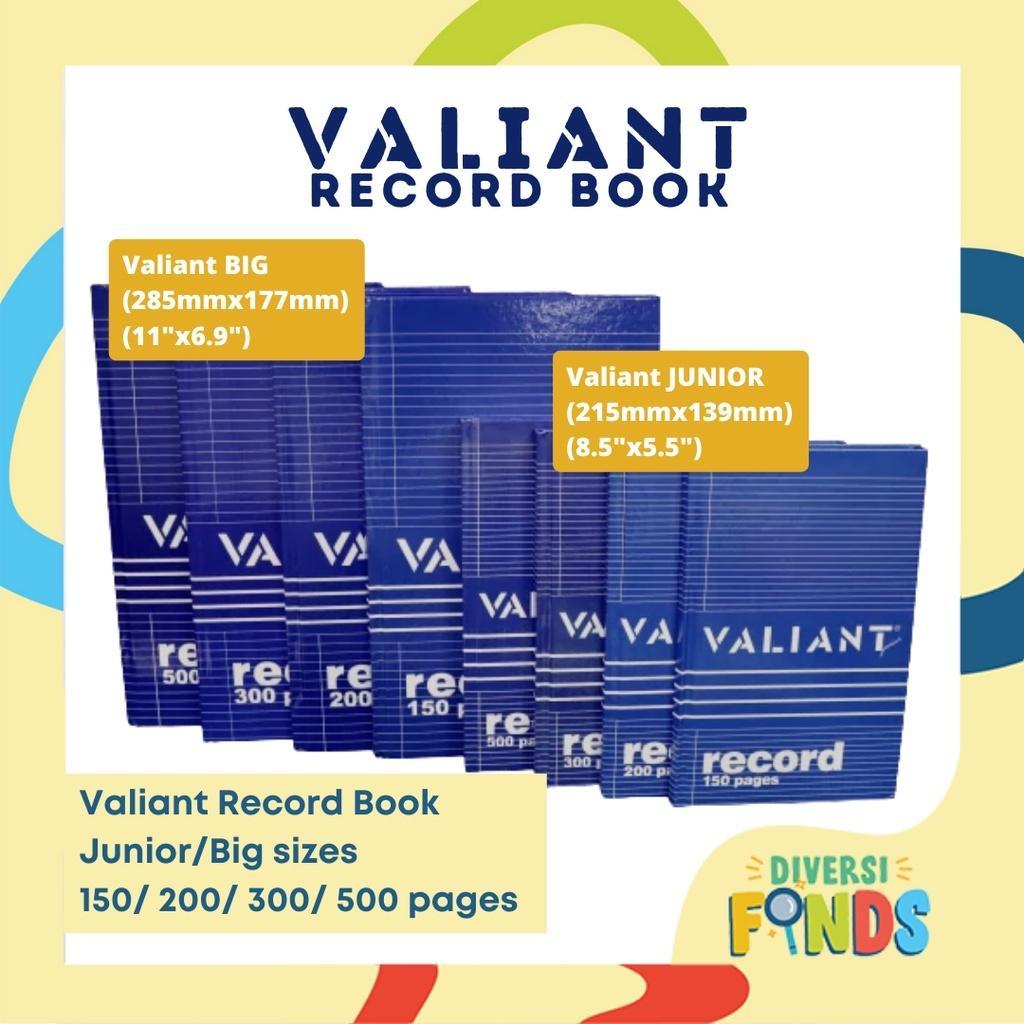 VALIANT RECORD BOOK STANDARD SIZE AVAILABLE 150PAGES, 200PAGES, 300PAGES, 500PAGET