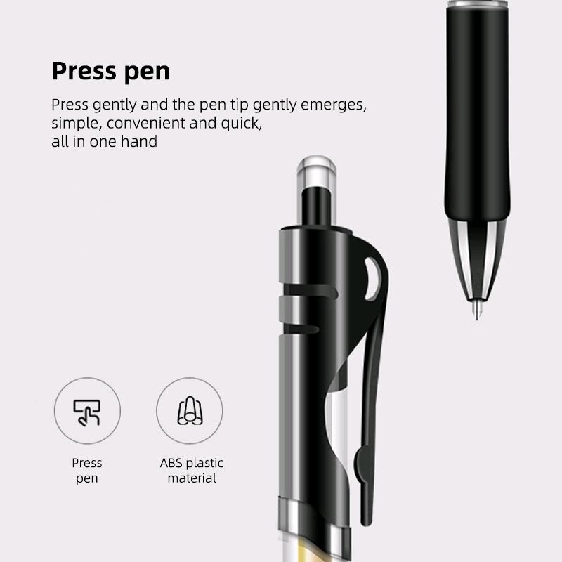 KAP CAT K-35 Press Gel Pen - 12pcs/Box Black Ink para sa Makinis na Pagsulat Eskwelahan at Opisina Ergonomic Grip Matitingkad na Tinta