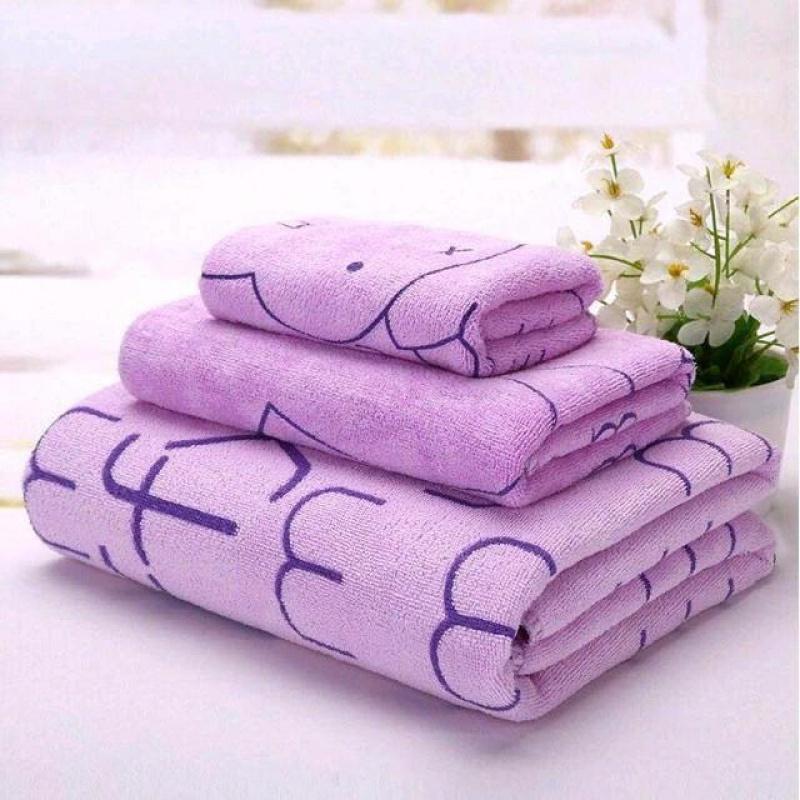 3 IN 1 MICROFIBER CARTOON PRINTED TOWEL ABSORBENT