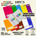 Notebook A5 Regular Size, 80 Leaves, Writing, Compososition, Spring,Yarn Assorted Colors - Pack of 10pcs