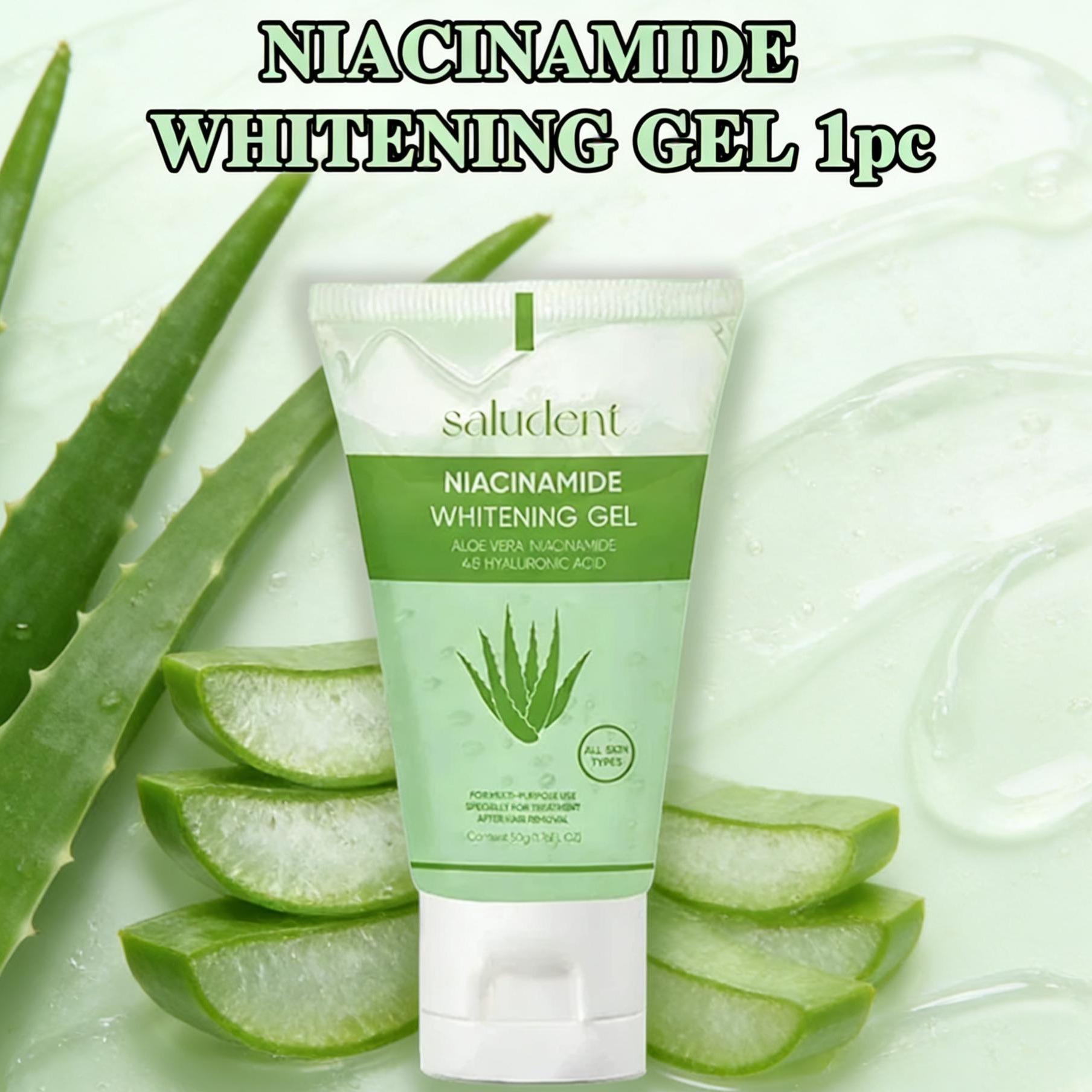 Saludent 2in1 Hair Removal & Aloe Vera Whitening Set (Hair Removal Cream + Whitening Gel) Painless Smooth Skin Brightening Best Seller PH Body Care Gentle Gentle