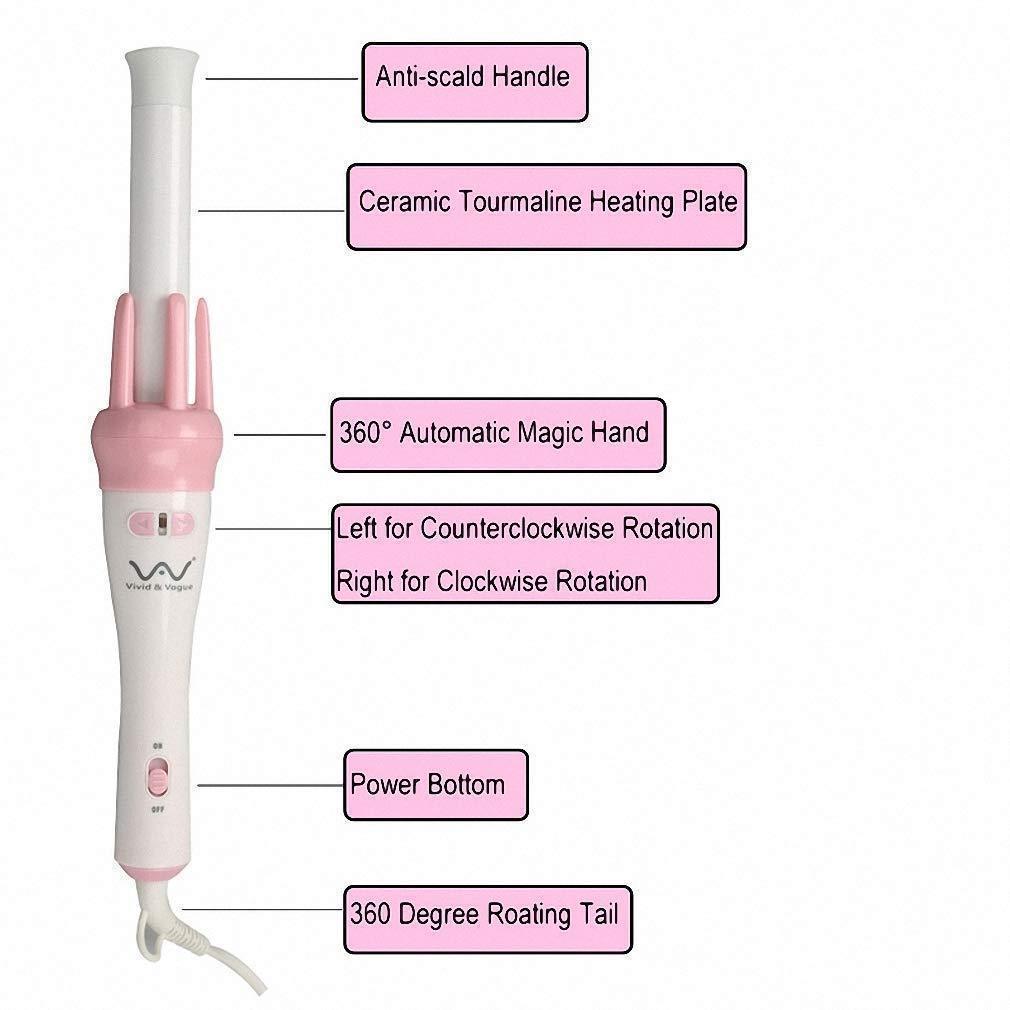 VIVIDO & VOGUA Hair Curling Iron Ceramic Mabilis Uminit na Professional Salon Hair Styling Tool Curler Para sa mga Babae Pinakamabenta PH