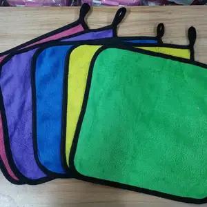 Microfiber Square Towel Soft Absorbent Quick Dry Cleaning Towel Multicolor Assorted