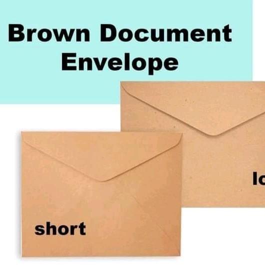 Brown Envelopes 50's Long & Short for Office & School Supplies - Versatile 50PCS/Pack Stationery