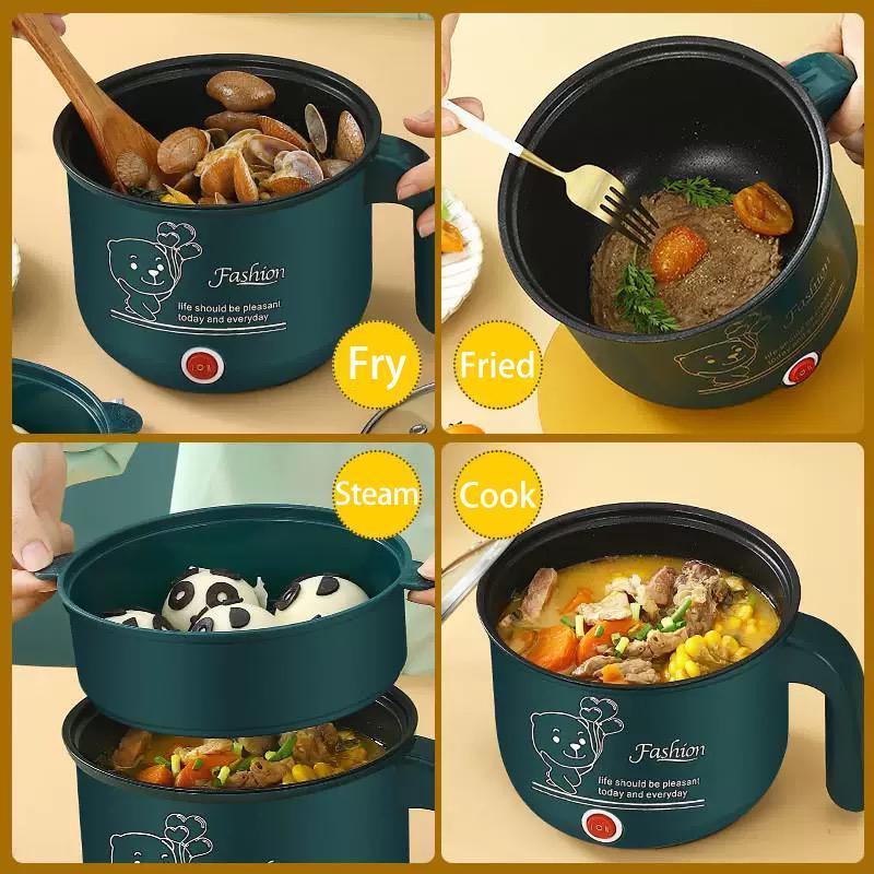 [COD] 1.8L Mini Multifunction Electric Hot Pot na May Non-Stick Inner Pot - Kagamitan sa Pagluluto