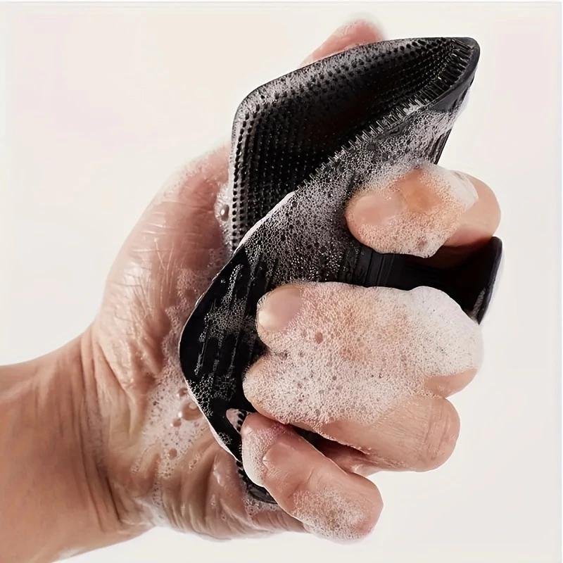 Silicone Bath Brush | Painless Bath Massage & Exfoliation Tool | Back Scrubber for Shower & Bath | Skin Care & Cleansing