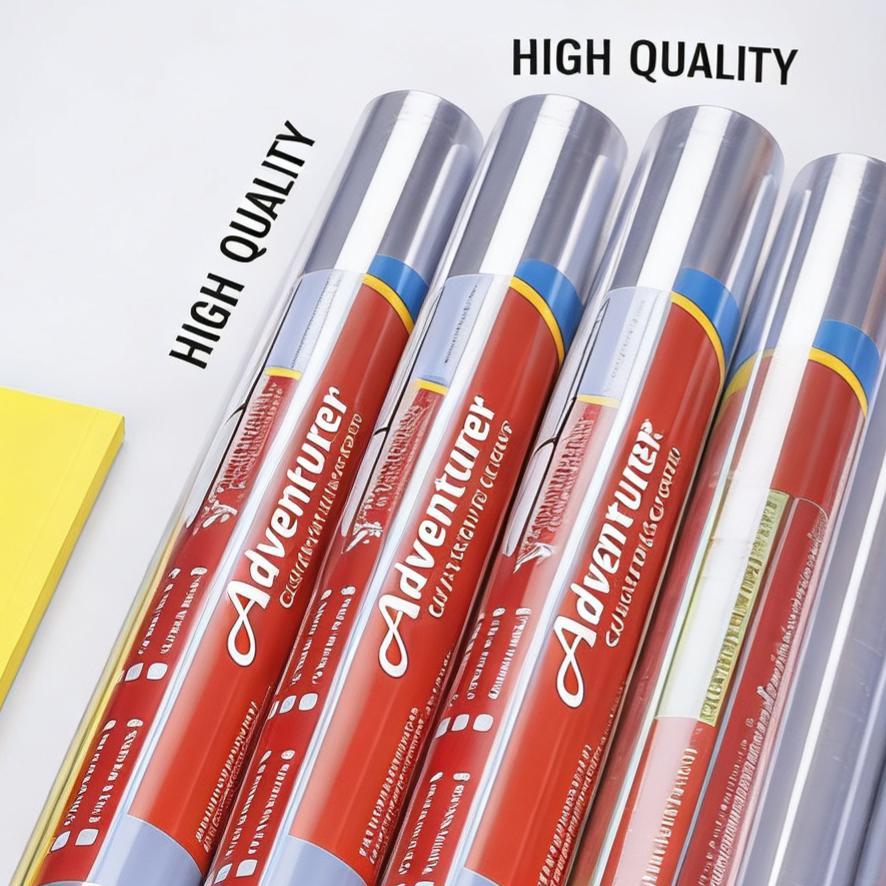 ADVENTURER Clear Waterproof Plastic Book Cover Roll Cut Size School Book Protector Supplies Giveaway Best Seller PH