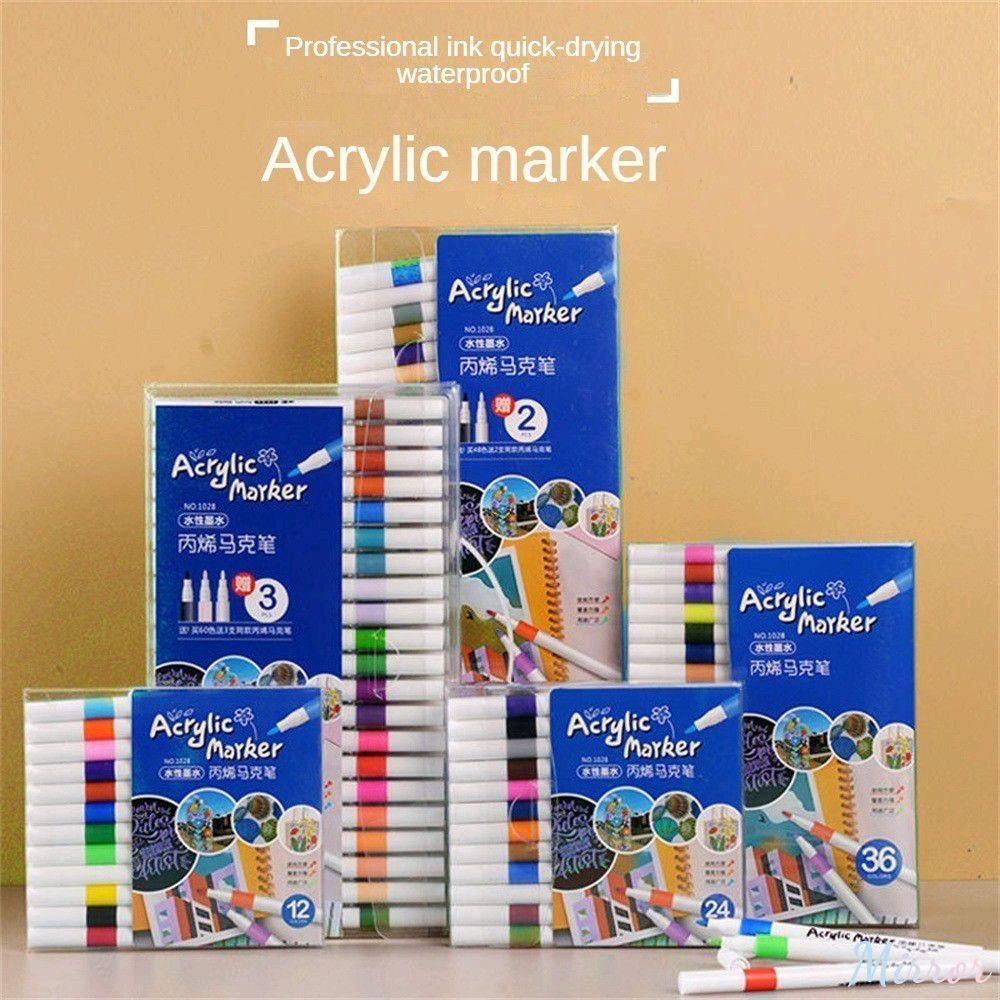 60-Color Acrylic Marker Set for Kids & Artists - Non-Toxic, Washable, Vibrant Colors | Perfect for Drawing, Painting, DIY Crafts (Multi-Surface Use)