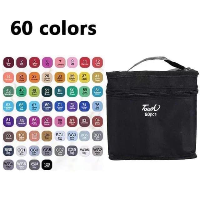 HIGH QUALITY TOUCH MARKER COLOR SET  ️24/36/48/60/80 PCS COLOR