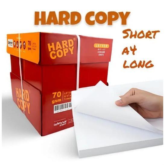 Hard Copy Bond Paper A4 Size 500 Sheets Ultra White 20/70 gsm para sa mga Copier at Inkjet Printer na Jam Free, Mataas na Kalidad ng Office Stationery