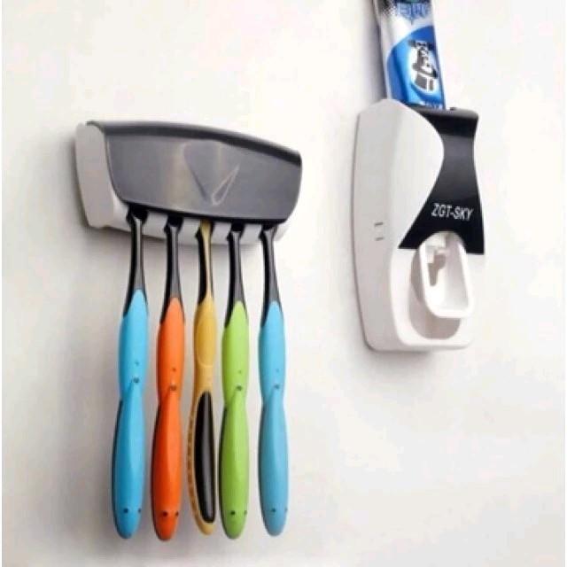 Toothbrush holder and electric toothpaste dispenser Plastic