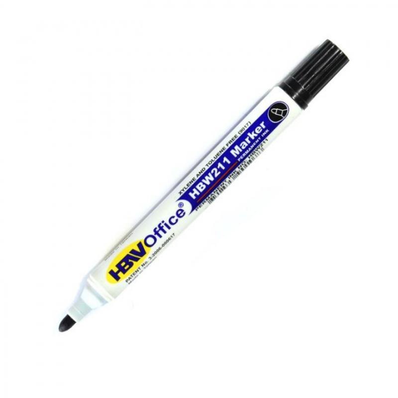HBW Permanent Marker 12pcs - Fine Touch, Quick Drying, Permanent Marking for Paper, Wood, Glass, and Porcelain