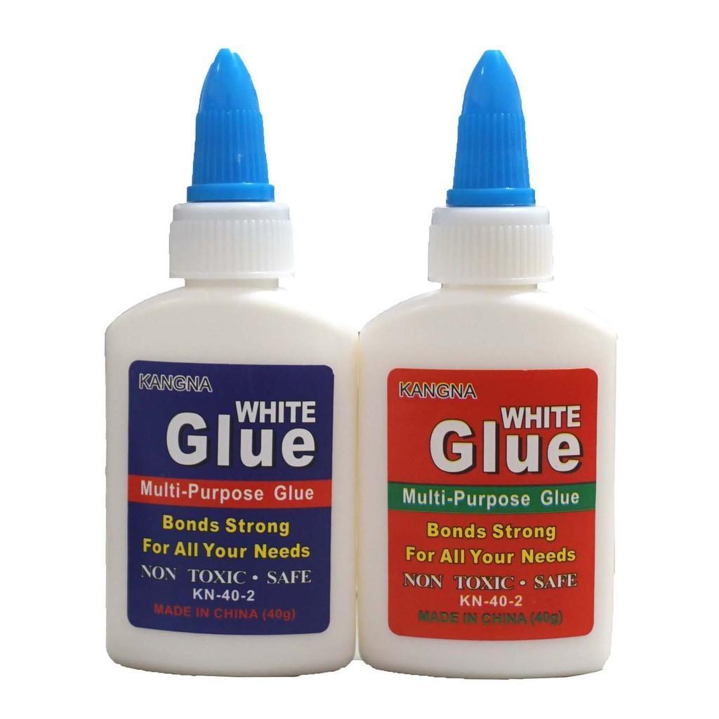 【24pcs】2in1 WHITE GLUE 40g STICKY GLUE DIY TOOL HAND WORK STATIONARY STUDENT TEACHER SCHOOL