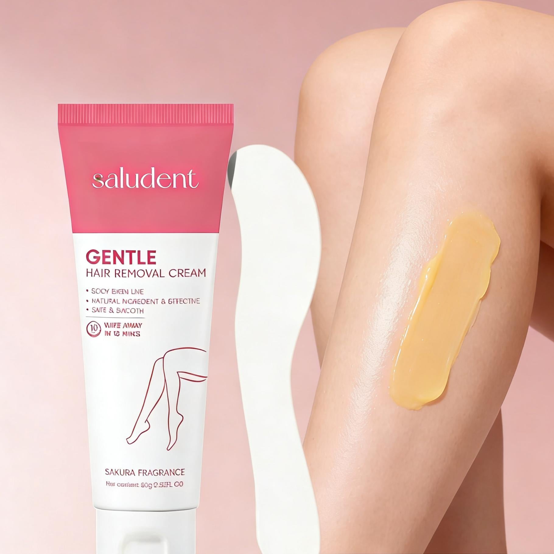 Saludent 2in1 Hair Removal & Aloe Vera Whitening Set (Hair Removal Cream + Whitening Gel) Painless Smooth Skin Brightening Best Seller PH Body Care Gentle Gentle