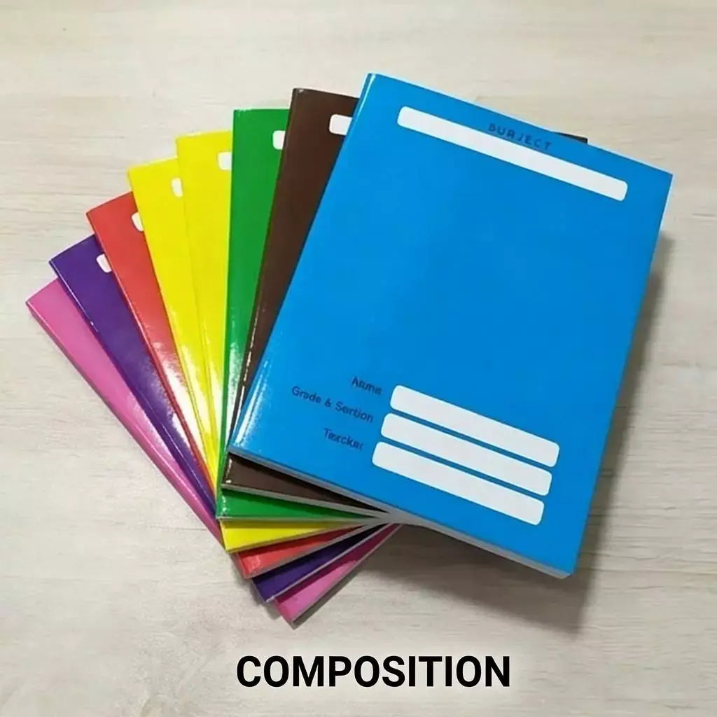 Notebook A5 Regular Size, 80 Leaves, Writing, Compososition, Spring,Yarn Assorted Colors - Pack of 10pcs