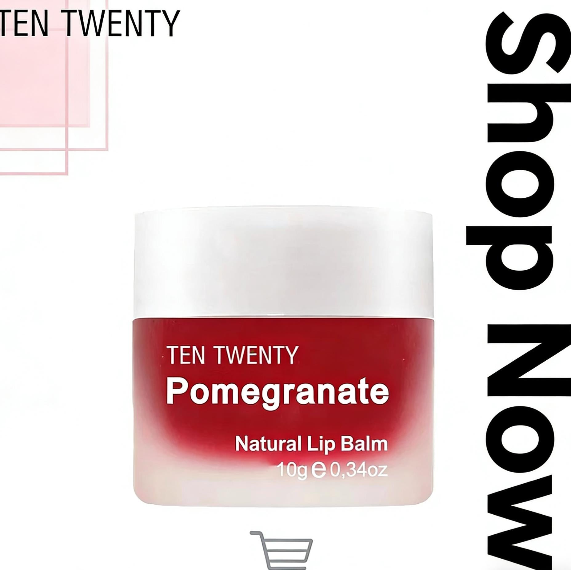 TENTWENTY Pomegranate Natural Lip Balm 10g Pampabasa Pampalusog na Pangangalaga sa Labi para sa Tuyong Labi at Basag na Labi Best Seller PH