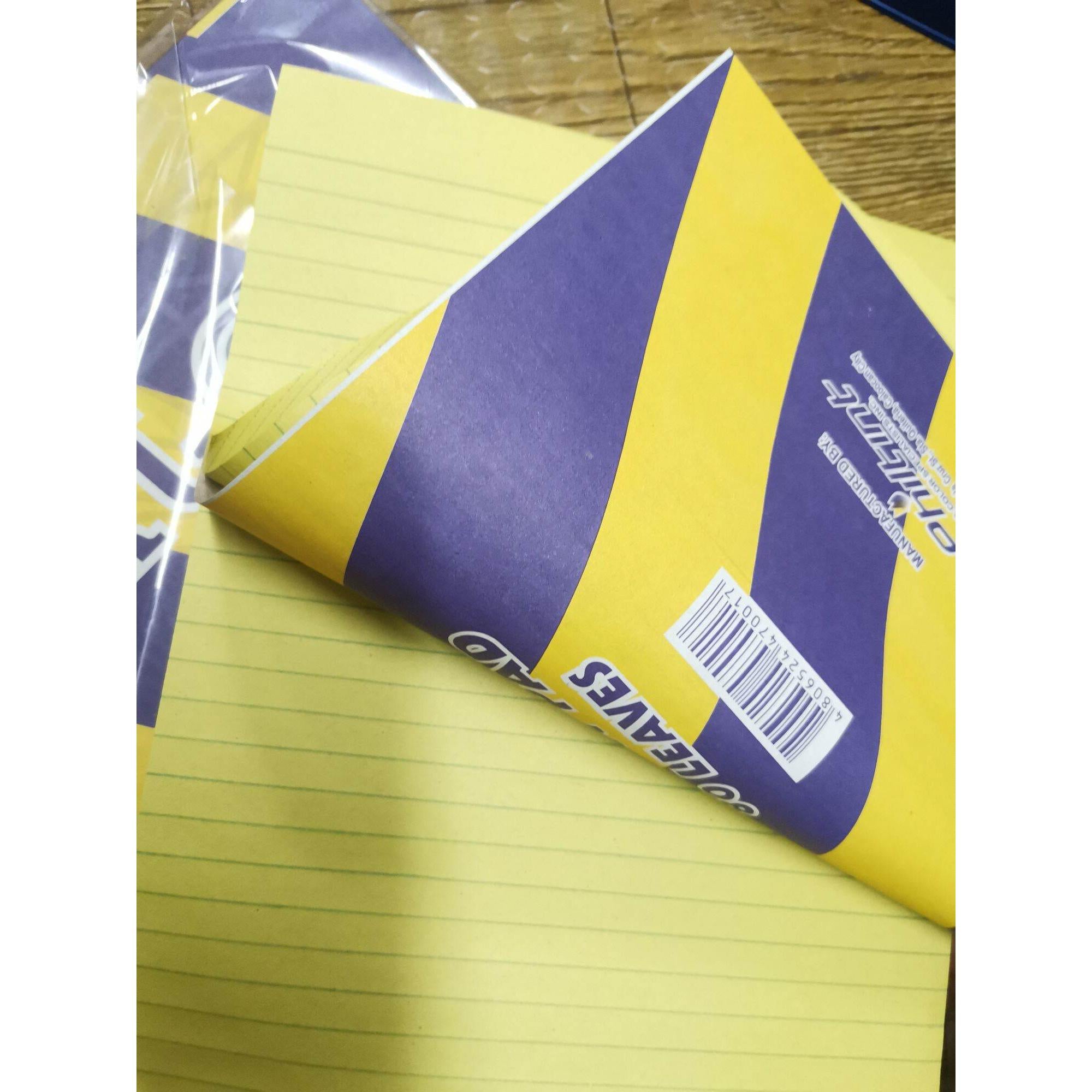 TRI-GEM Yellow Pad Notebook (10 Pads) Mataas na Kalidad na Writing Pad Gamit sa Paaralan at Opisina