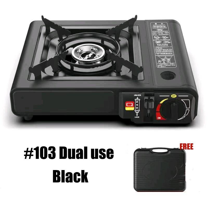 PORTABLE GAS STOVE SINGLE AND DUAL USE WITH CASE FOR OUTDOOR CAMPING