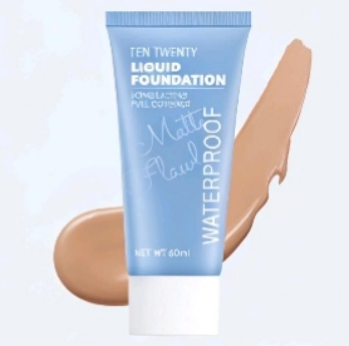 TENTWENTY Flawless Liquid Foundation | Buildable Coverage para sa Lahat ng Uri ng Balat (1pc)