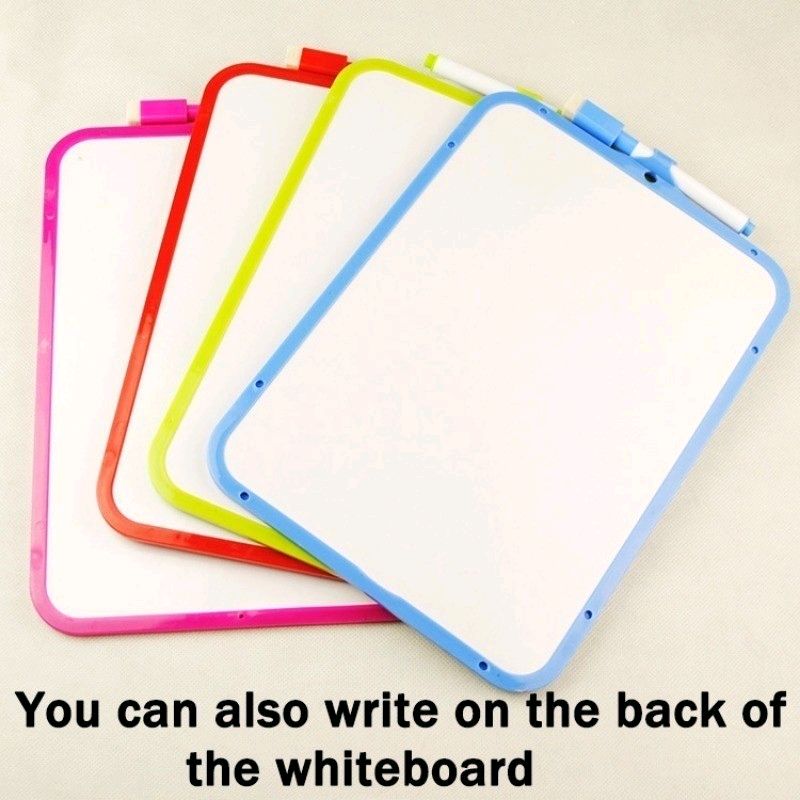 2-in-1 Black & White Board 26x19cm - School & Office Whiteboard | Durable & Easy to Clean! ✏️🏫