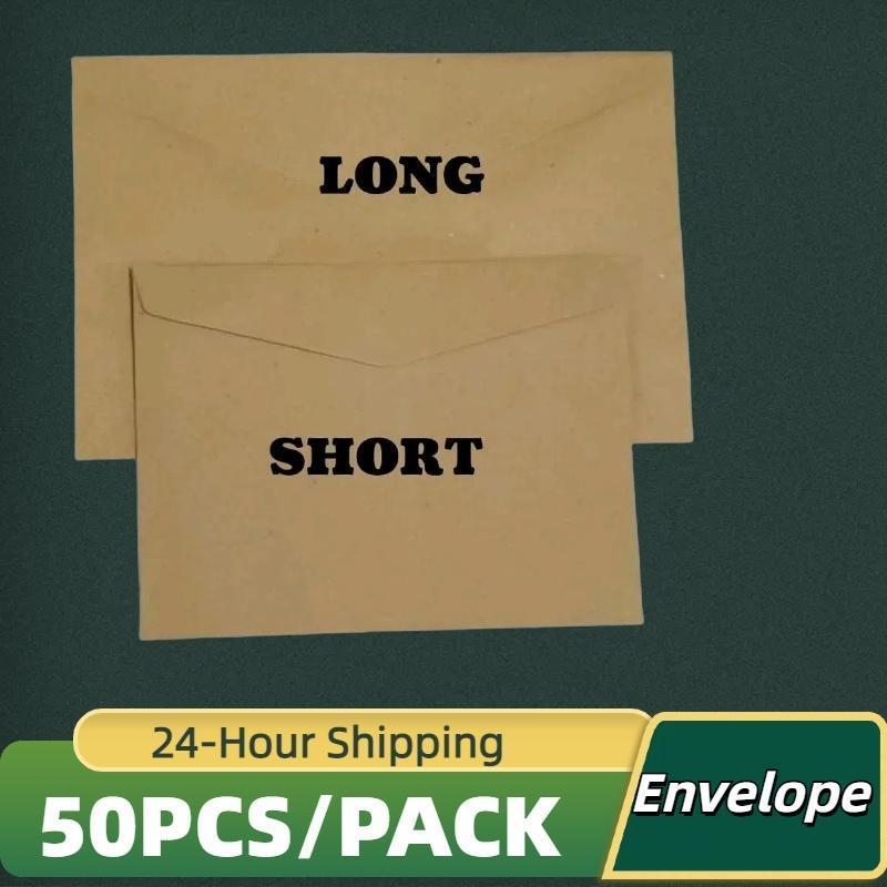 Brown Envelopes 50's Long & Short for Office & School Supplies - Versatile 50PCS/Pack Stationery