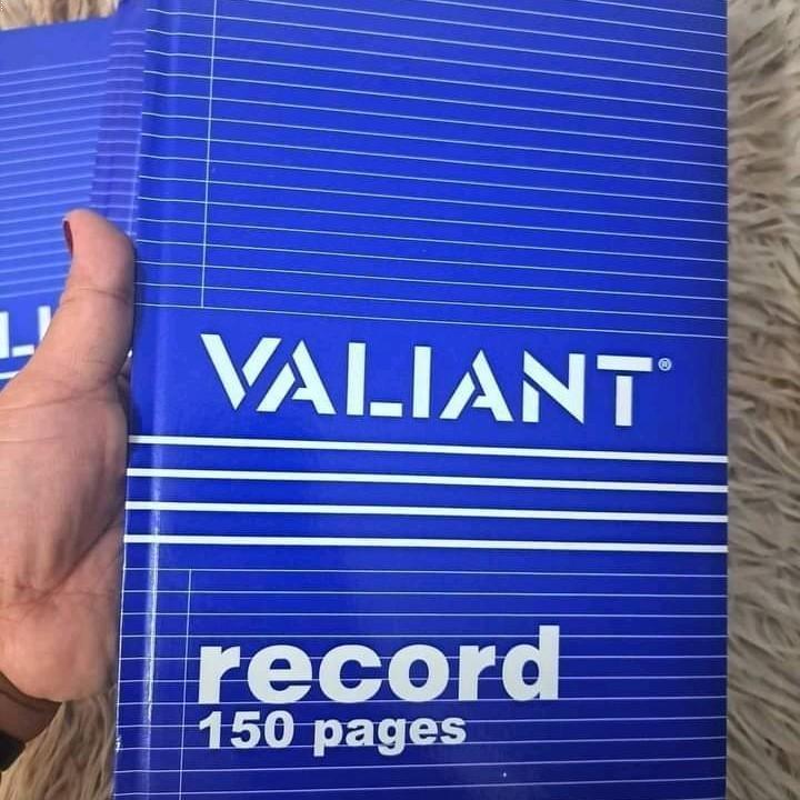 VALIANT RECORD BOOK STANDARD SIZE AVAILABLE 150PAGES, 200PAGES, 300PAGES, 500PAGET