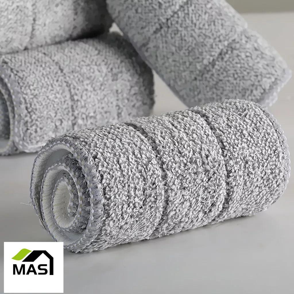 10-PCS Per Pack MAS GOODS Microfiber Mop Pads & Cloths 33x12CM Flat & Scratch Resistant Washable Reusable Home Cleaning Accessories for Mops