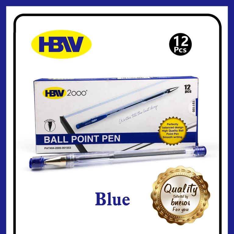 【12/50PCS】BNESOS HBW 2000 Ballpen ✨ 0.7mm Ultra-Smooth Writing | School & Office Approved | Black/Blue/Red | Long-Lasting Ink, Durable Design | Perfect for Students & Professionals