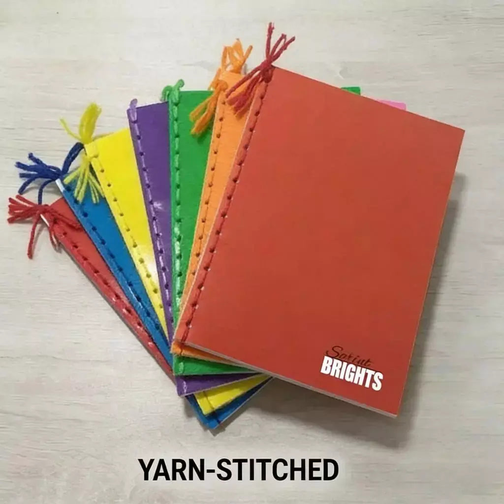 Notebook A5 Regular Size, 80 Leaves, Writing, Compososition, Spring,Yarn Assorted Colors - Pack of 10pcs