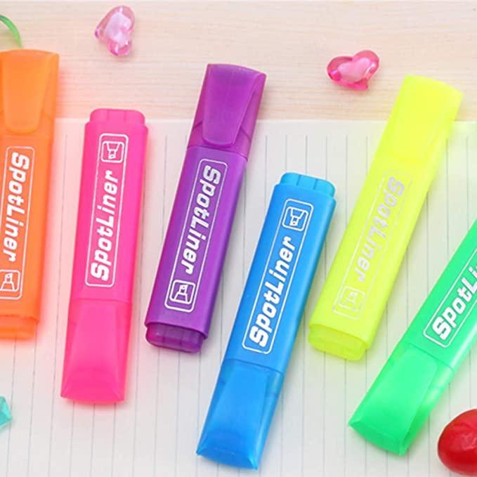 4-PCS Per Pack--3/6pack Set Highlighters Oblique Spotliner Text Marker Pens for Doodle School Office Supplies