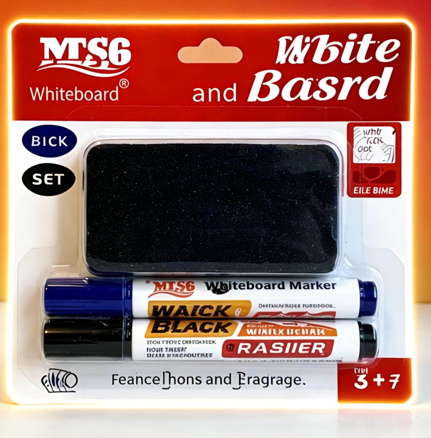 Whiteboard Marker at Eraser Set (Itim at Asul) Dry Erase Markers Reusable School Office Supplies Best Seller PH